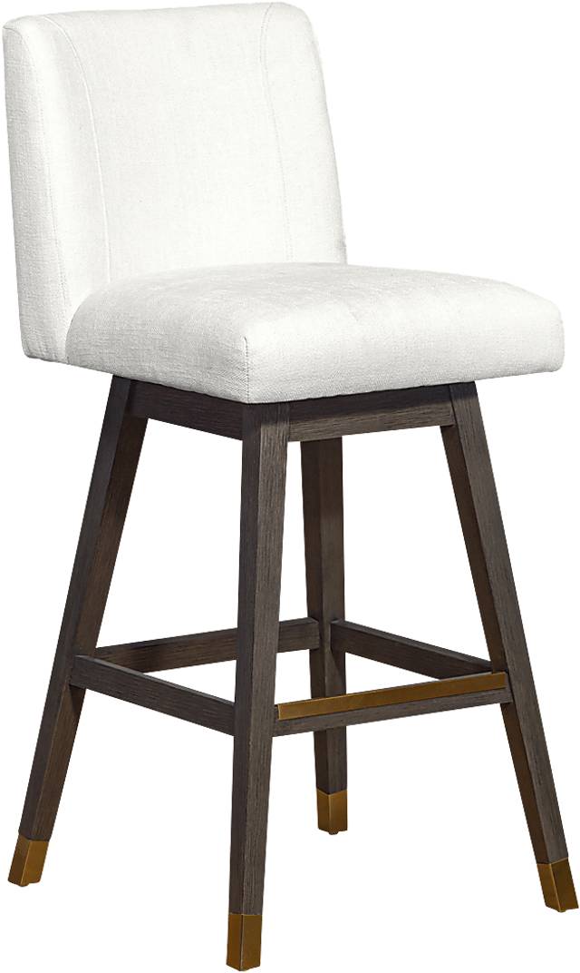Cauthorn Ivory Swivel Barstool - Thumbnail - Image 1