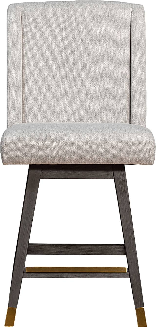 Cauthroun Beige Swivel Counter Stool - Thumbnail - Image 3