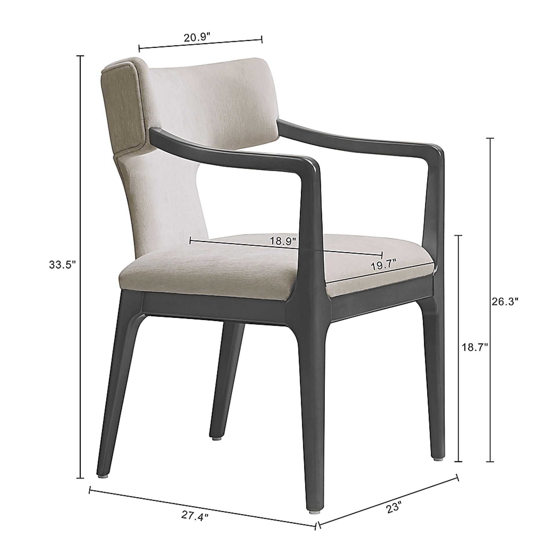 Cautri Gray Arm Chair - Image 7