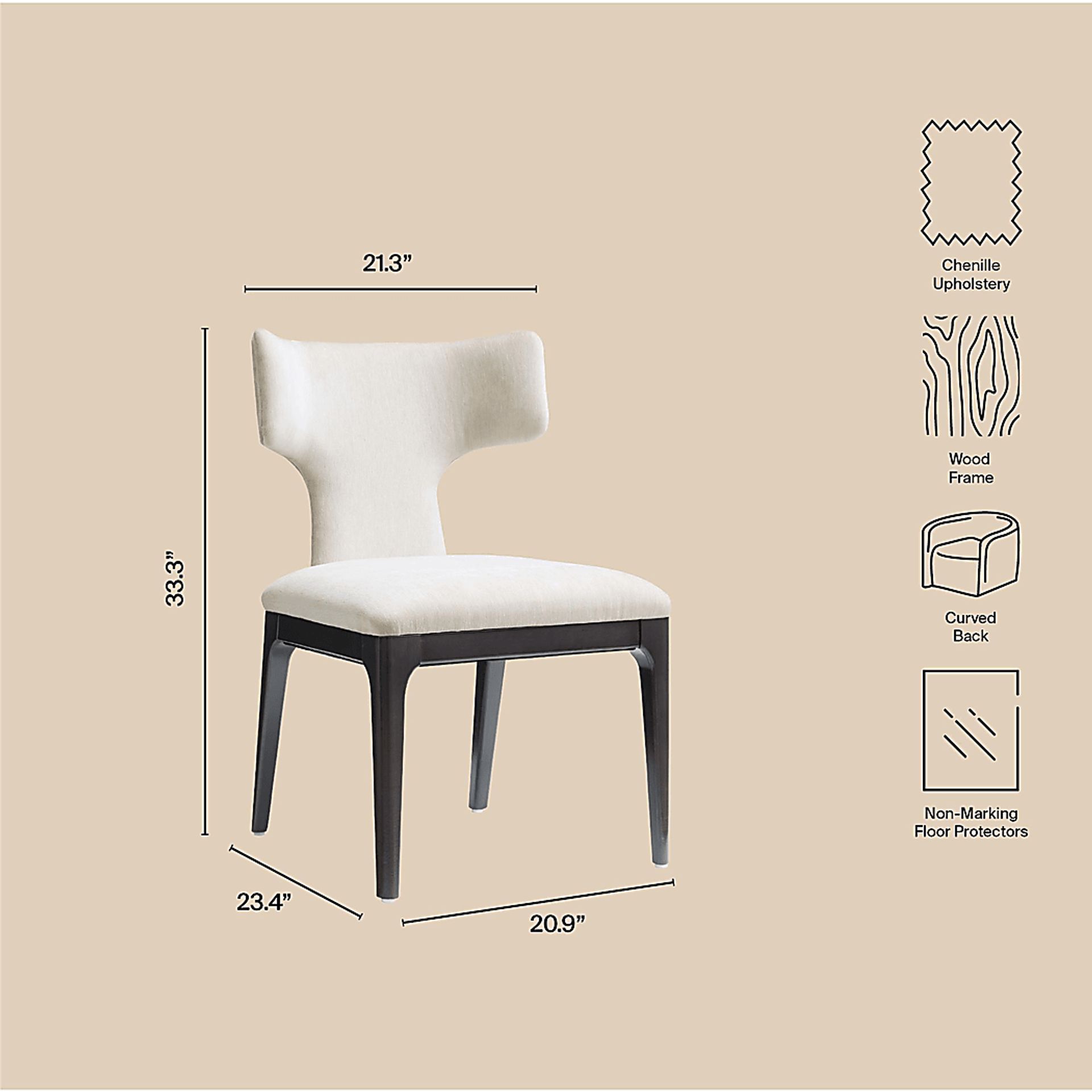 Cautri White Side Chair, Set of 2 - Image 7