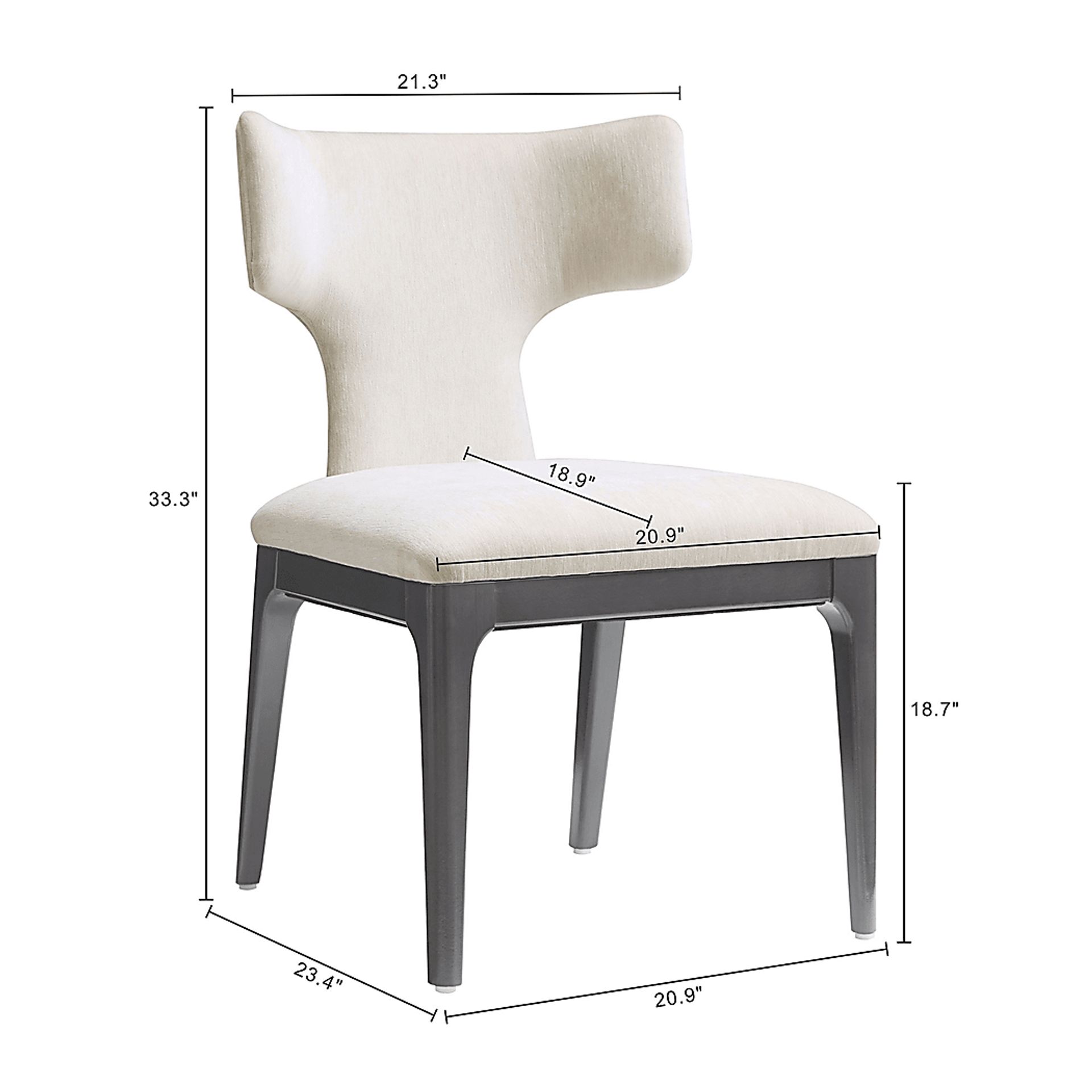 Cautri White Side Chair, Set of 2 - Image 9