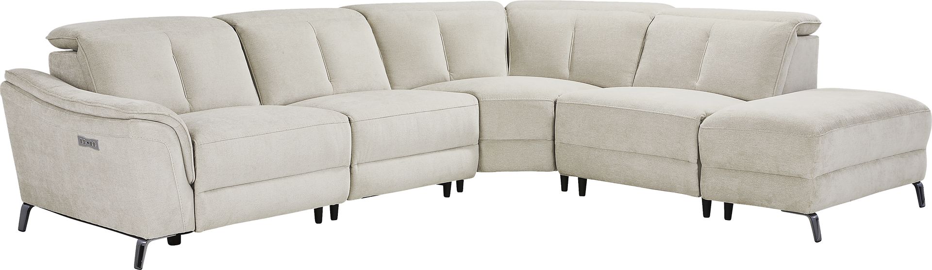 Cavani Gray 5 Pc Dual Power Reclining Sectional - Image 3
