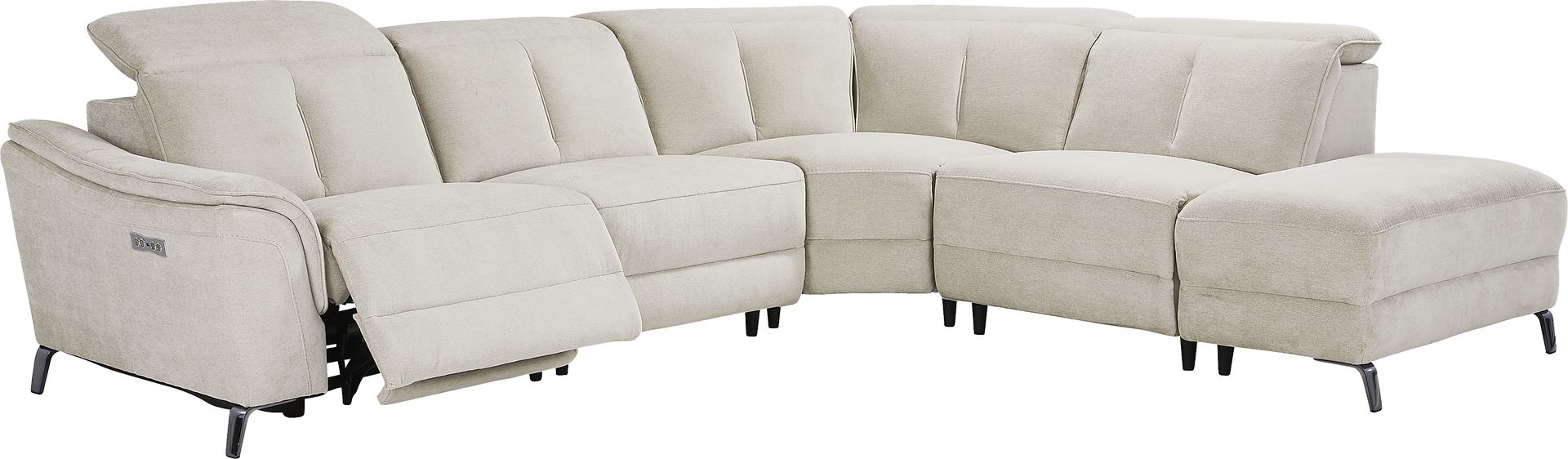 Cavani Gray 5 Pc Dual Power Reclining Sectional - Image 1