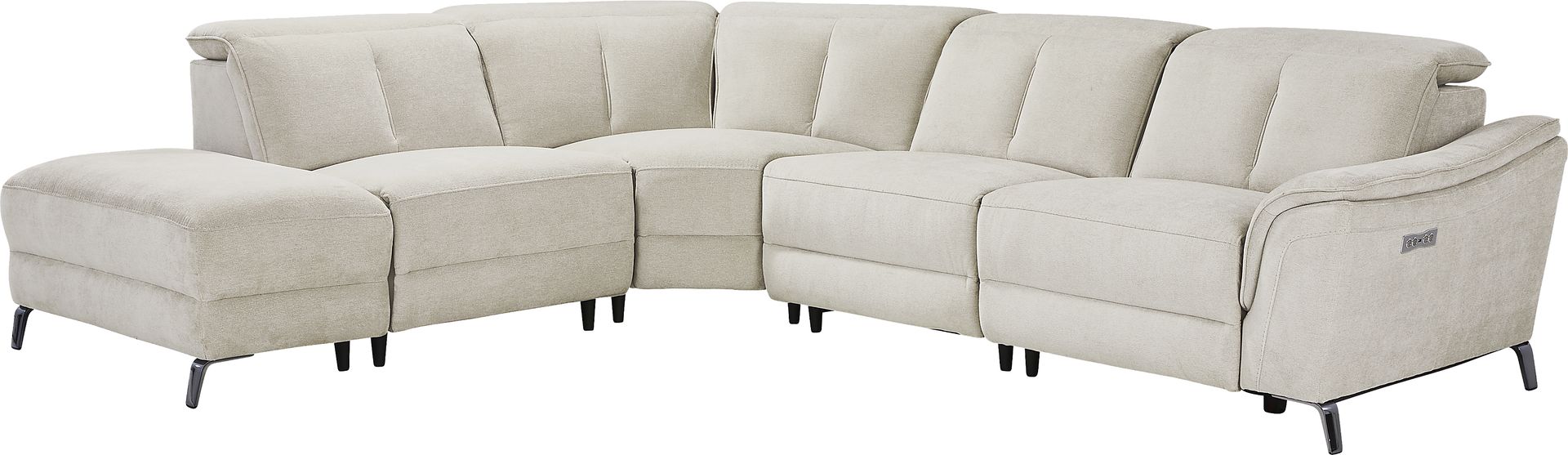 Cavani Gray 5 Pc Dual Power Reclining Sectional - Image 3