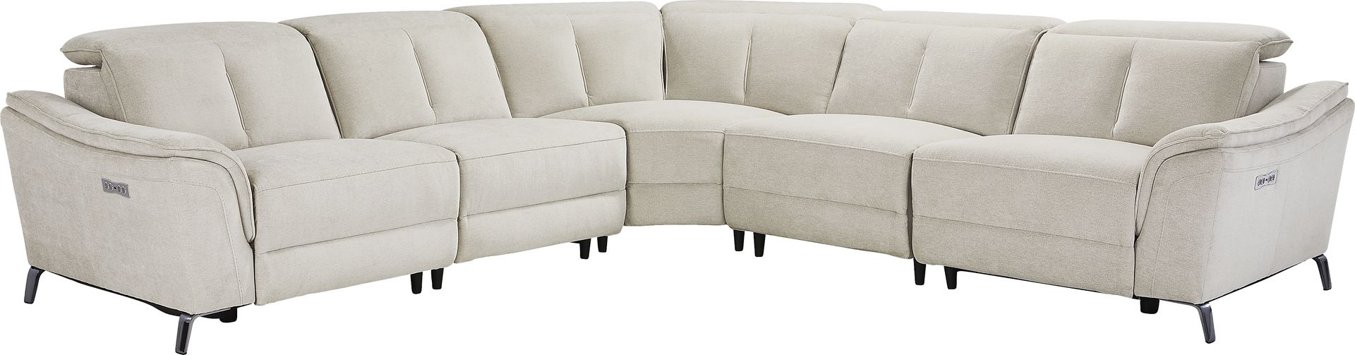 Cavani Gray 5 Pc Dual Power Reclining Sectional - Image 3