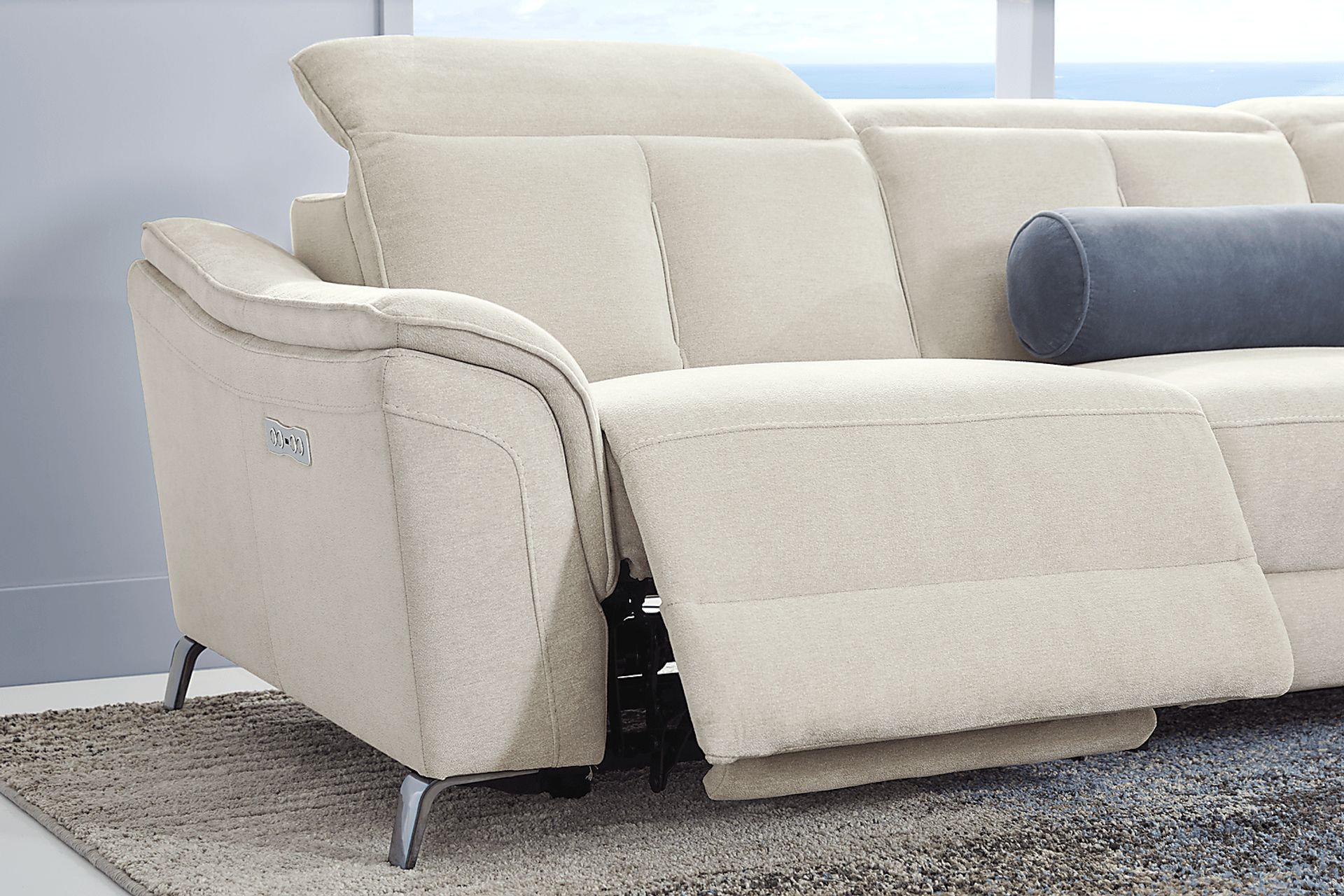 Cavani Gray 5 Pc Dual Power Reclining Sectional - Image 4