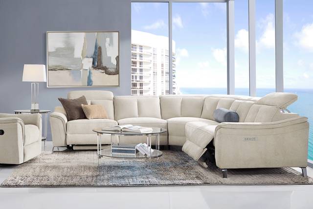 Cavani Gray 5 Pc Dual Power Reclining Sectional - Thumbnail - Image 2