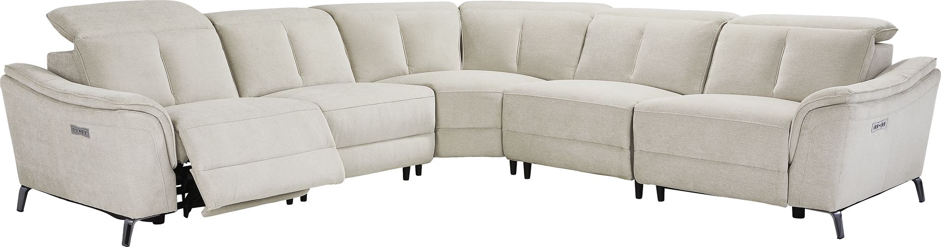 Cavani Gray 5 Pc Dual Power Reclining Sectional - Image 1