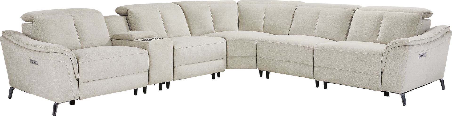 Cavani Gray 6 Pc Dual Power Reclining Sectional - Image 3