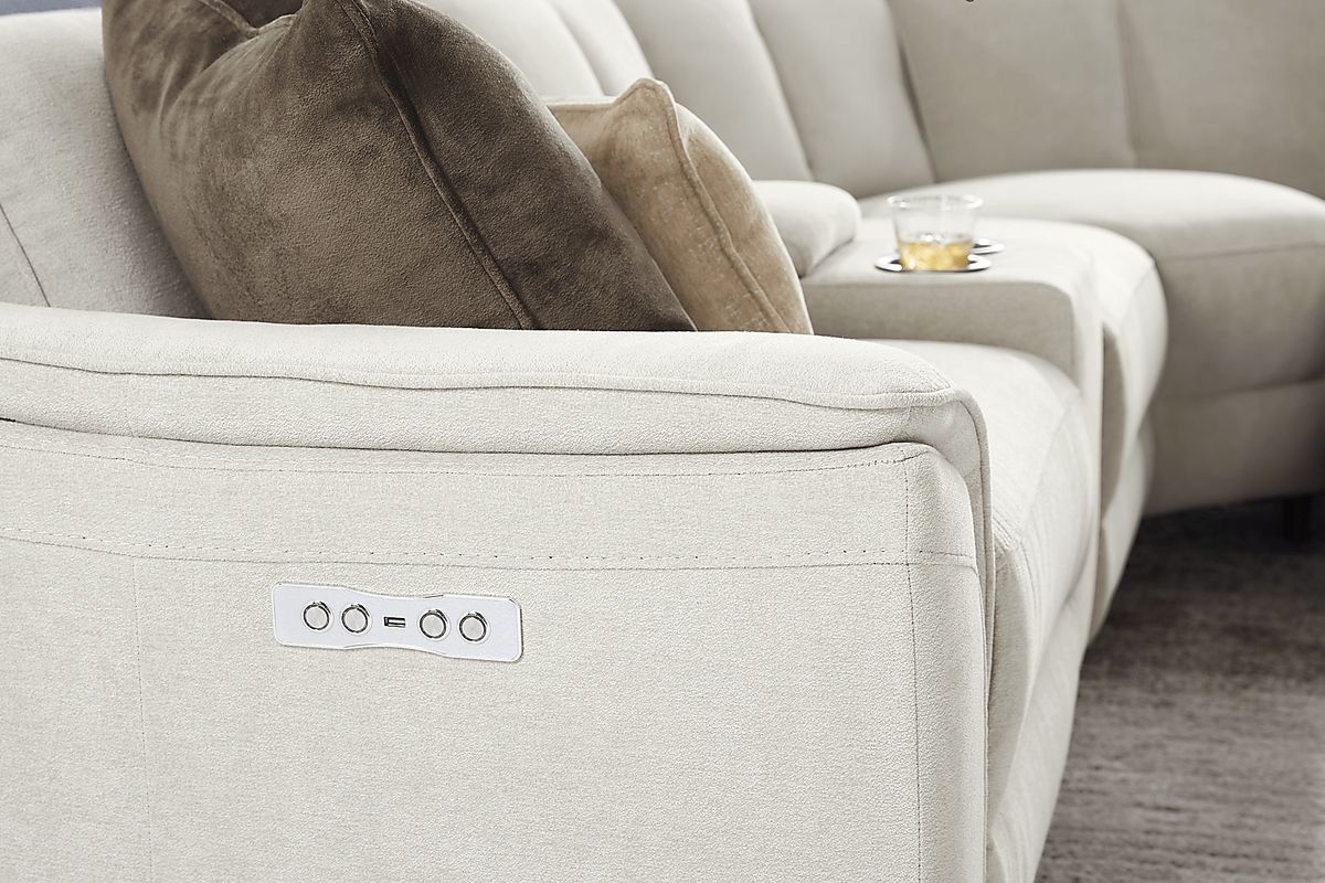 Cavani 9 Pc Gray Chenille Fabric Dual Power Reclining