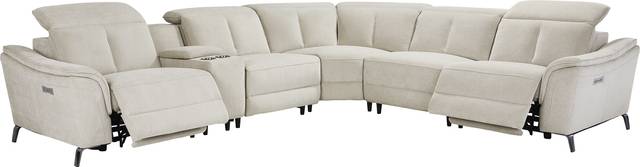 Cavani Gray 6 Pc Dual Power Reclining Sectional - Thumbnail - Image 1