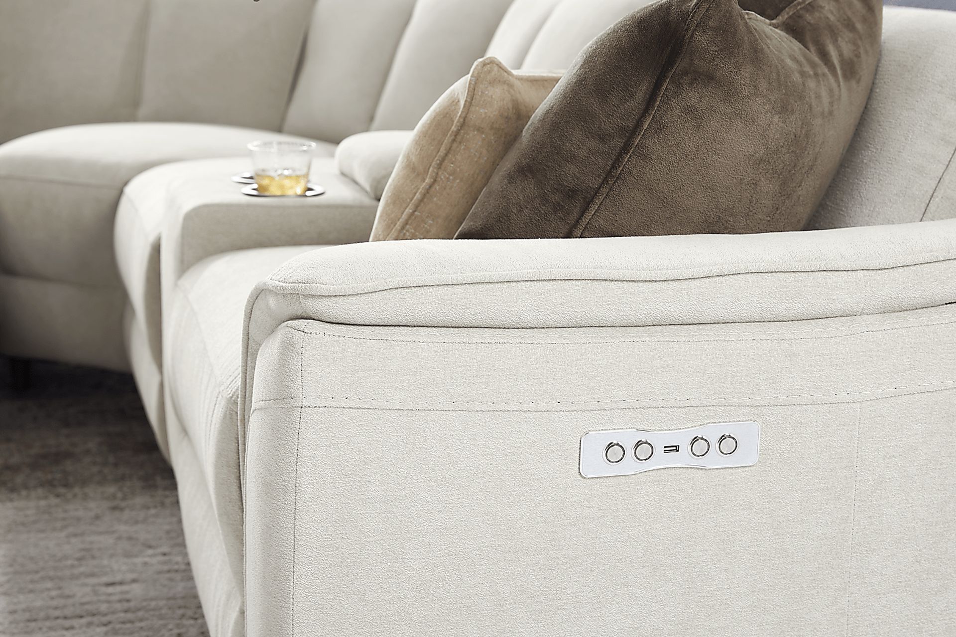 Cavani Gray 6 Pc Dual Power Reclining Sectional - Image 6