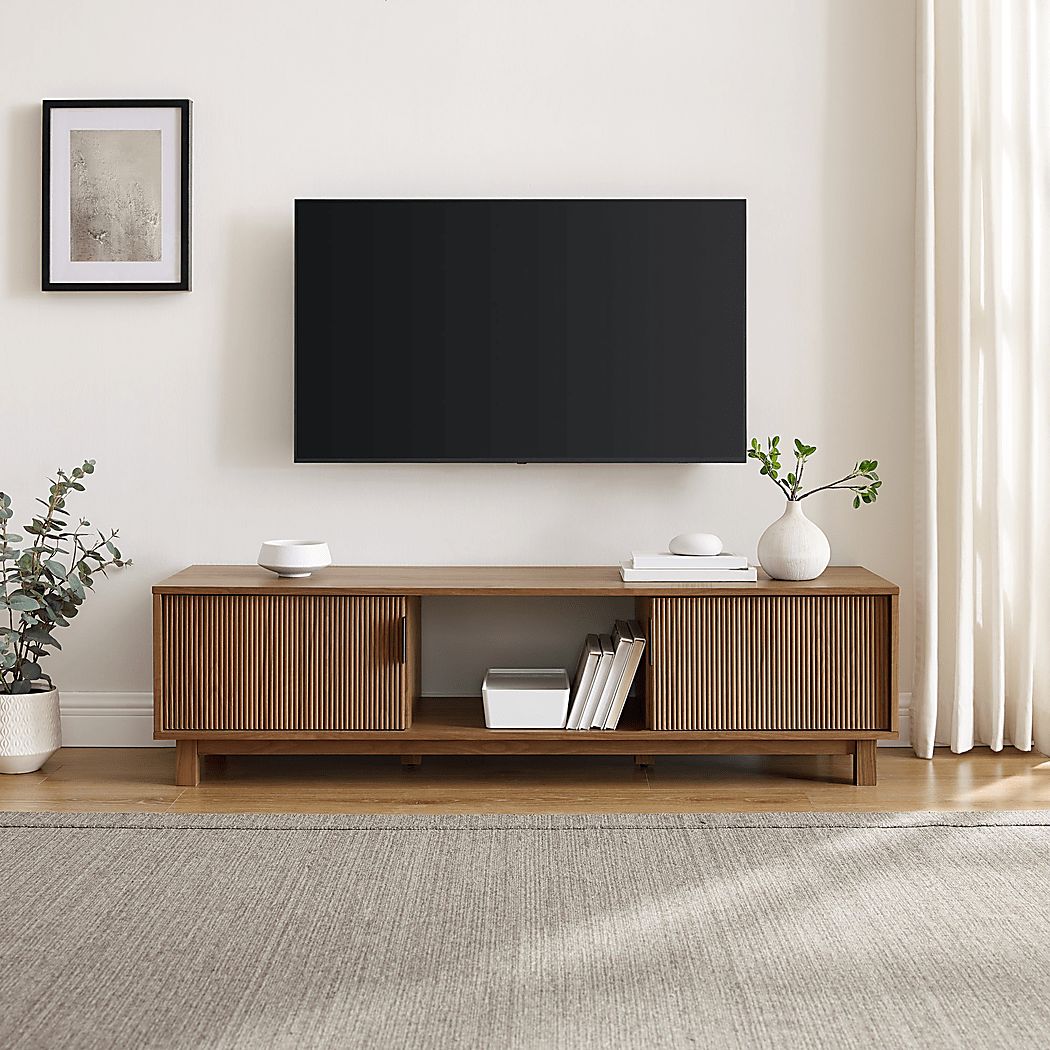 Cavendish Mocha Dark Wood 58 in. Console | Rooms to Go