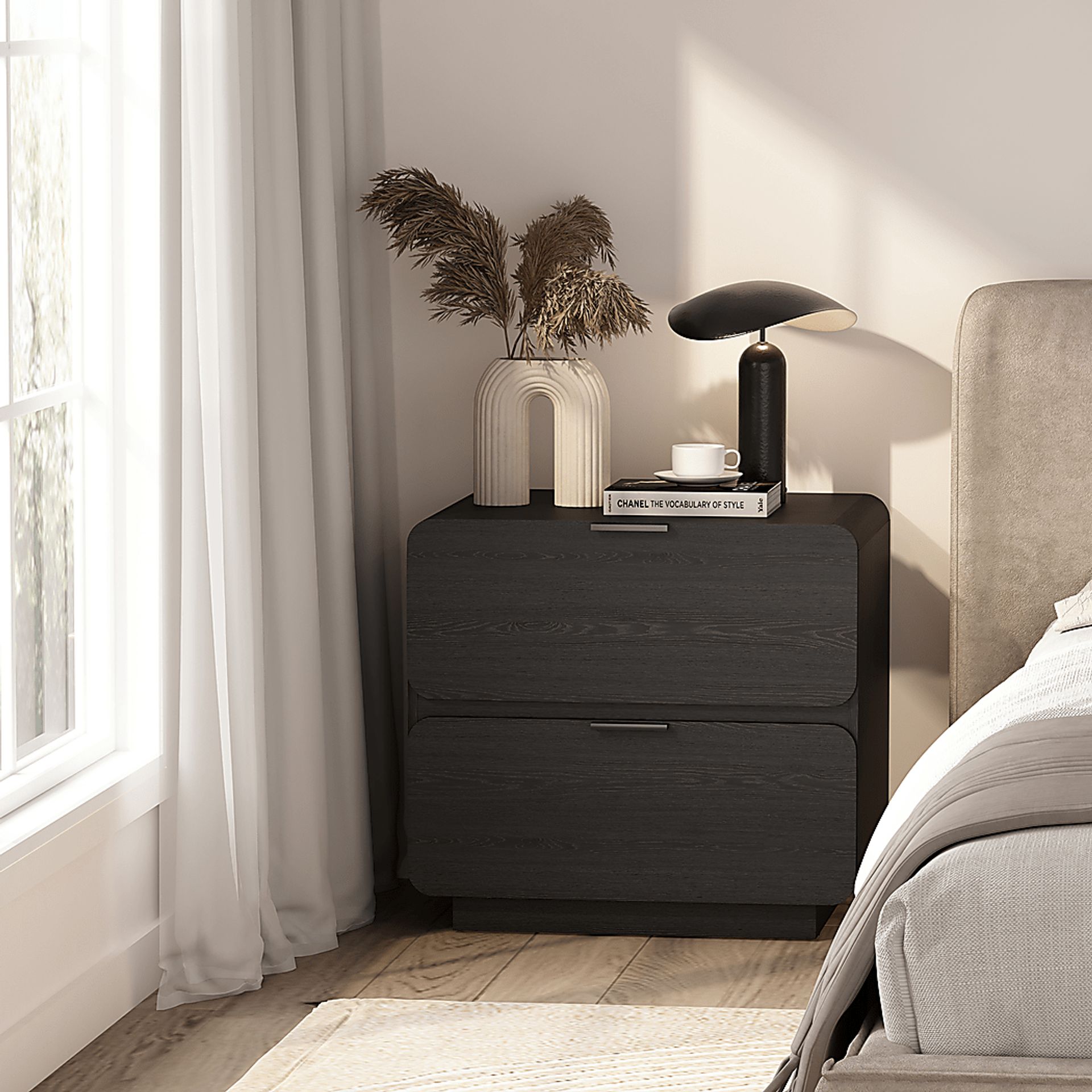 Cavernbit Black Nightstand - Image 2