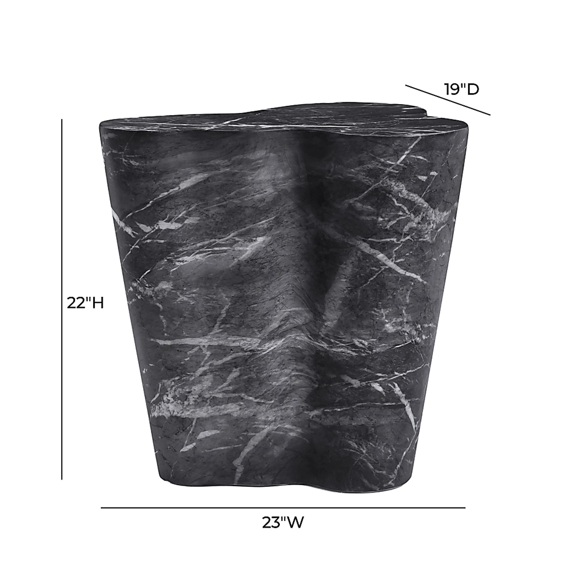 Cavernwell Outdoor Black Side Table - Image 8