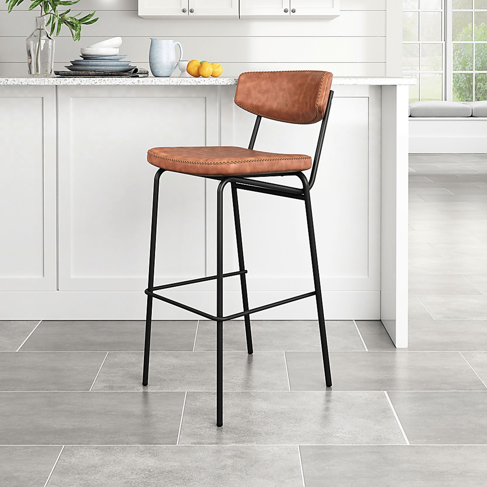 Cavestone Brown Bar Height Stool, Set of 4 - Image 3