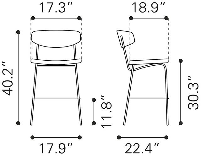Cavestone Brown Bar Height Stool, Set of 4 - Thumbnail - Image 10