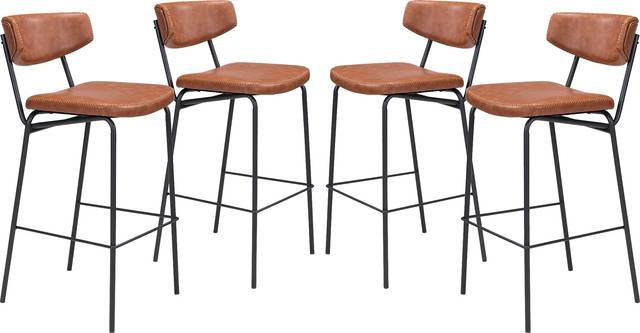 Cavestone Brown Bar Height Stool, Set of 4 - Thumbnail - Image 1