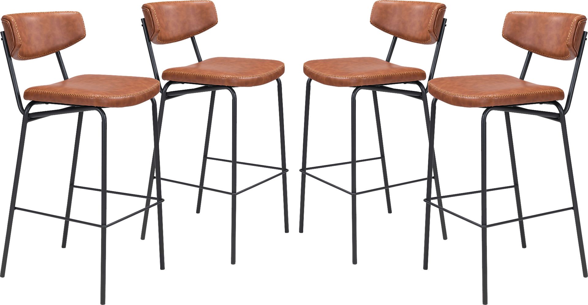 Cavestone Brown Bar Height Stool, Set of 4 - Image 1