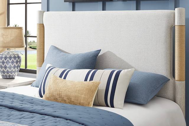 Caviar Cove White 5 Pc King Upholstered Bedroom - Thumbnail - Image 3