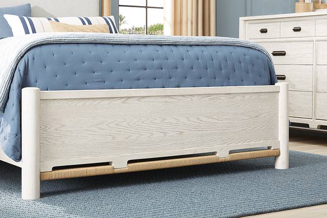 Caviar Cove White 5 Pc King Upholstered Bedroom - Thumbnail - Image 4