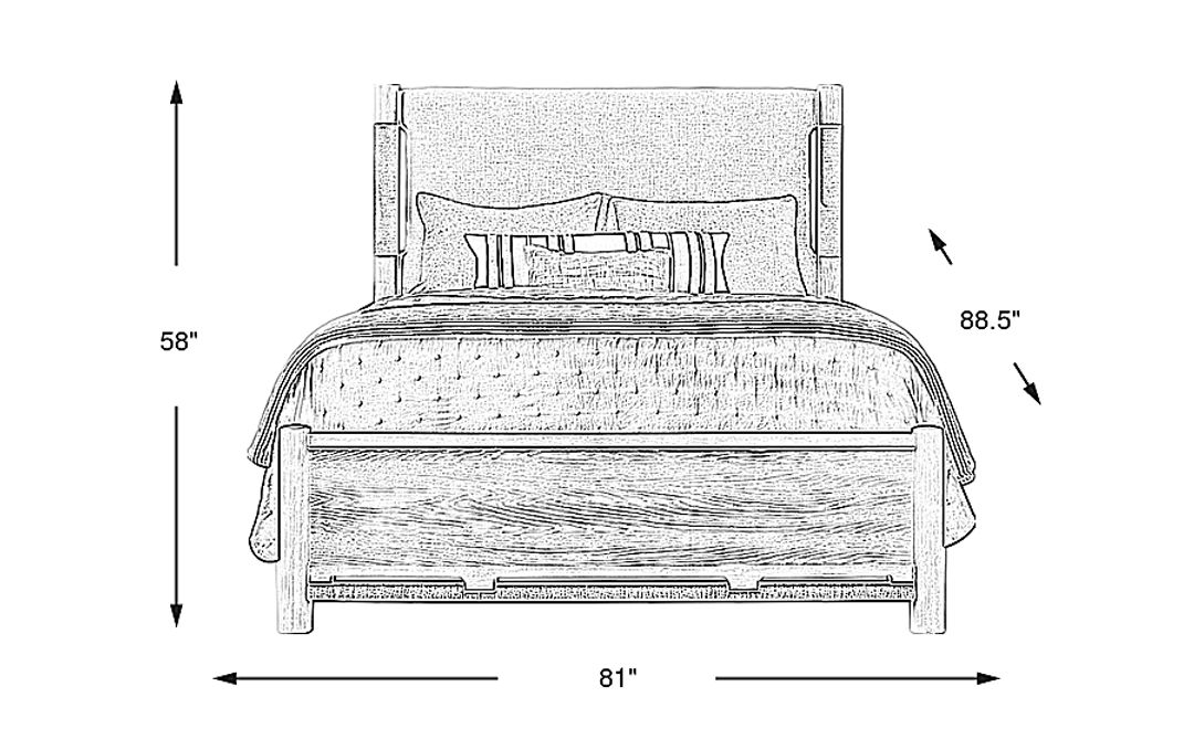 Caviar Cove White 3 Pc King Upholstered Bed
