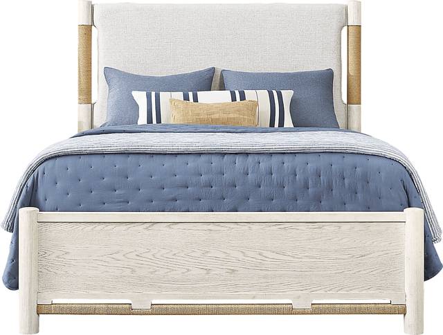 Caviar Cove White 5 Pc King Upholstered Bedroom - Thumbnail - Image 2