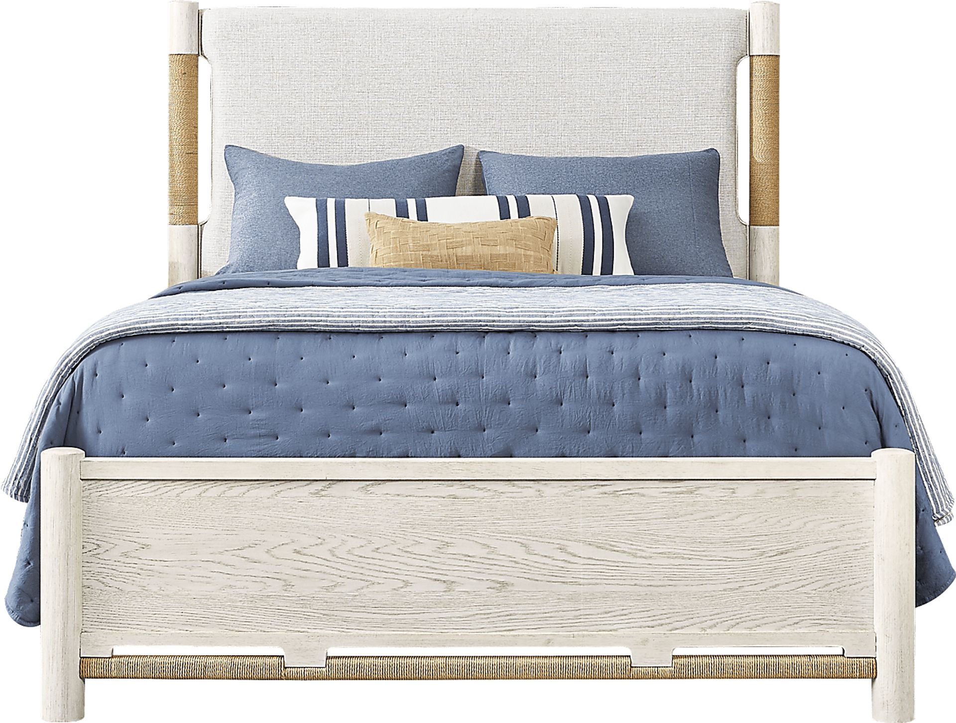 Caviar Cove White 5 Pc King Upholstered Bedroom - Image 2