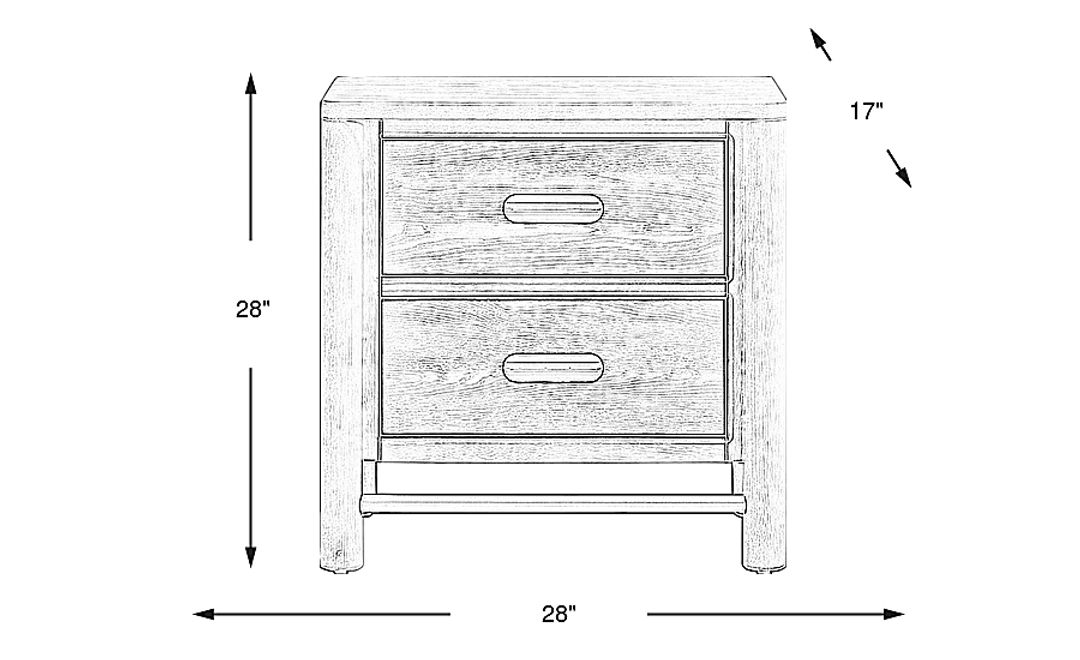 Caviar Cove White Nightstand