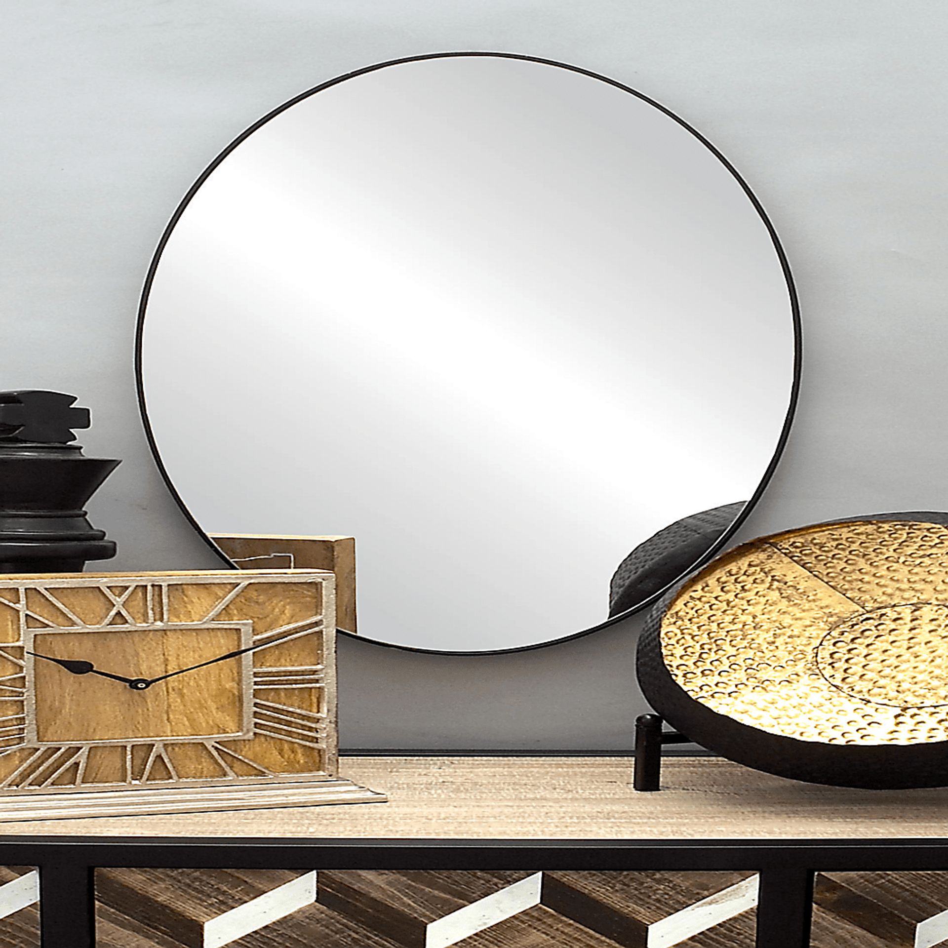 Cavology Black Oval Room Wall Mirror - Image 2