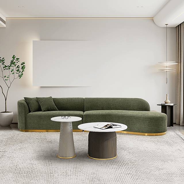 Cawdor Green 2 Pc Sectional - Thumbnail - Image 2