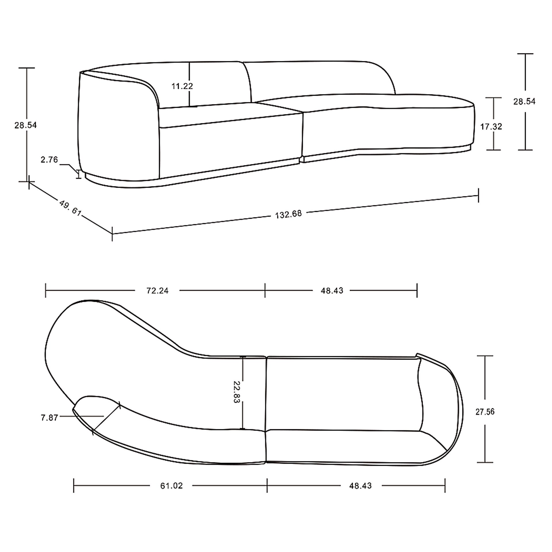 Cawdor Green 2 Pc Sectional - Image 21