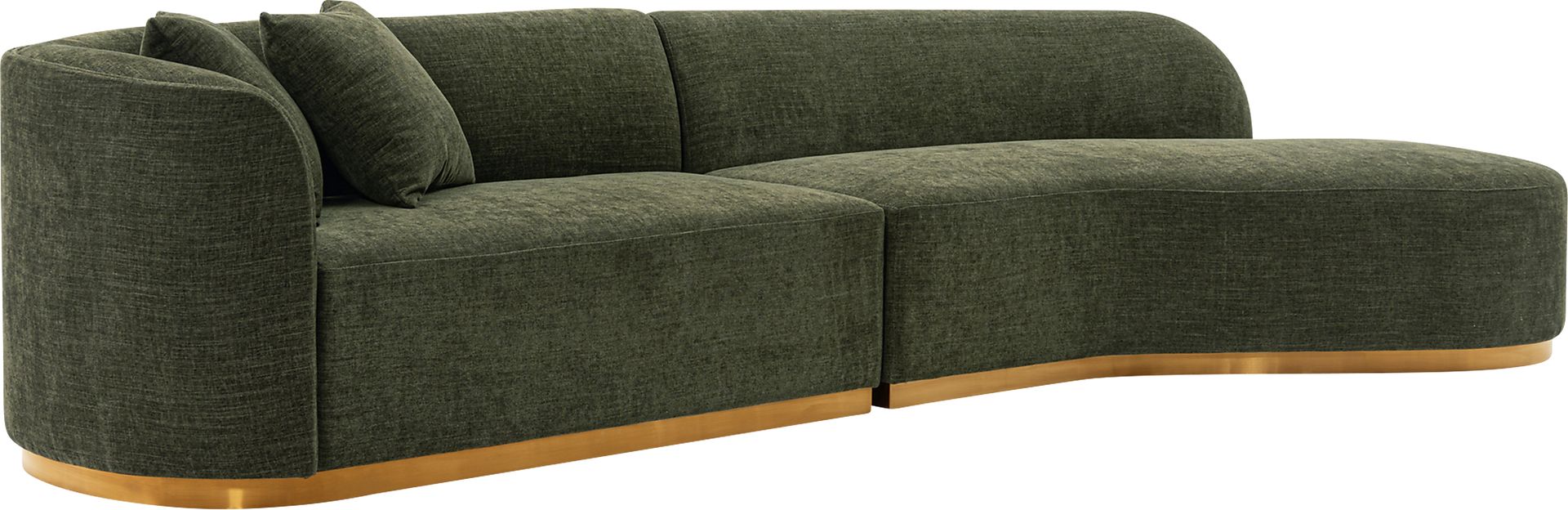 Cawdor Green 2 Pc Sectional - Image 3