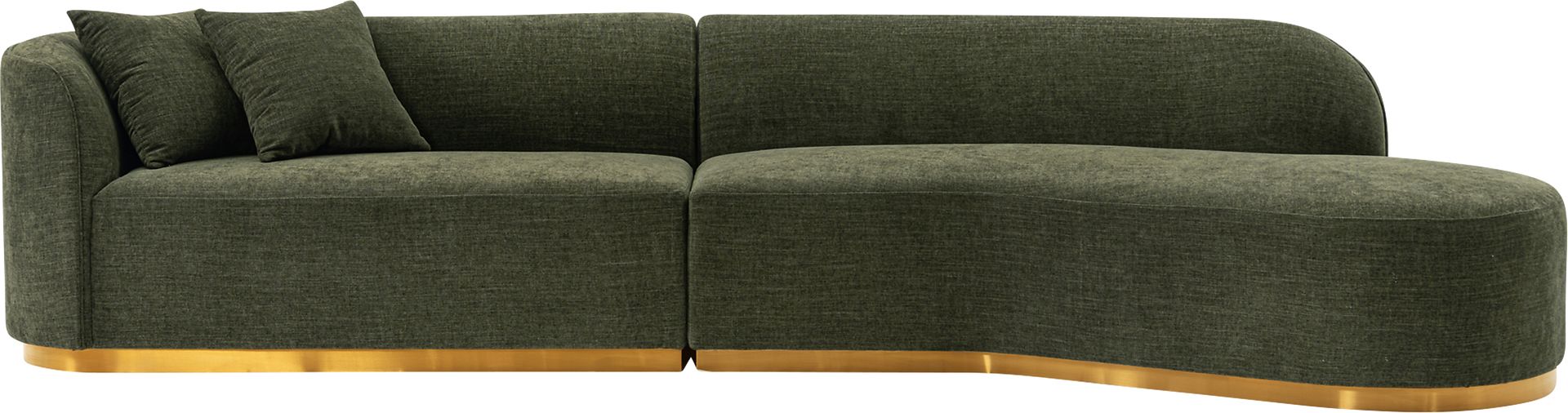 Cawdor Green 2 Pc Sectional - Image 1