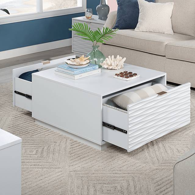 Caxambas White Cocktail Table - Thumbnail - Image 3