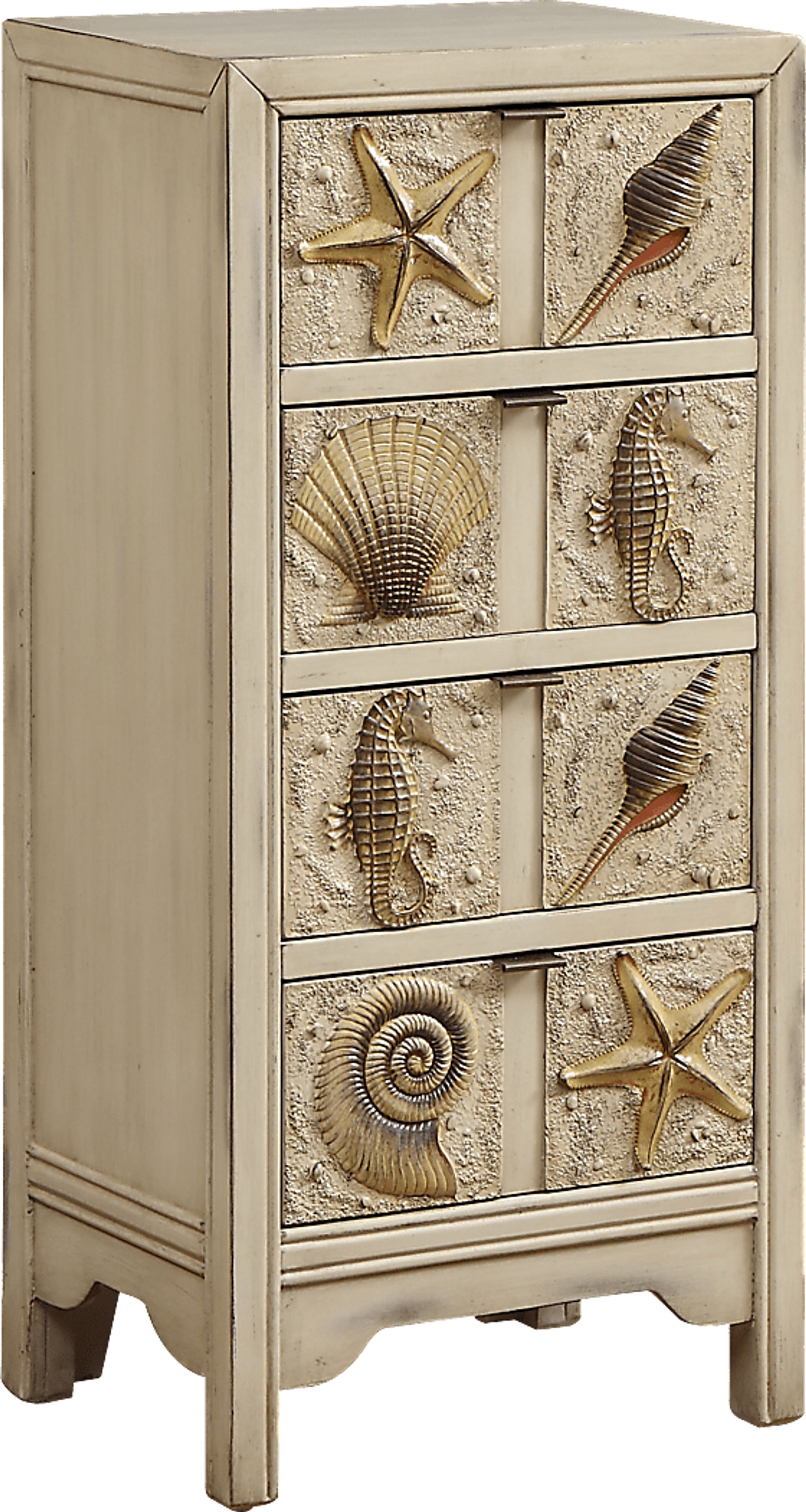 Caye Beach Oatmeal Accent Cabinet - Image 1