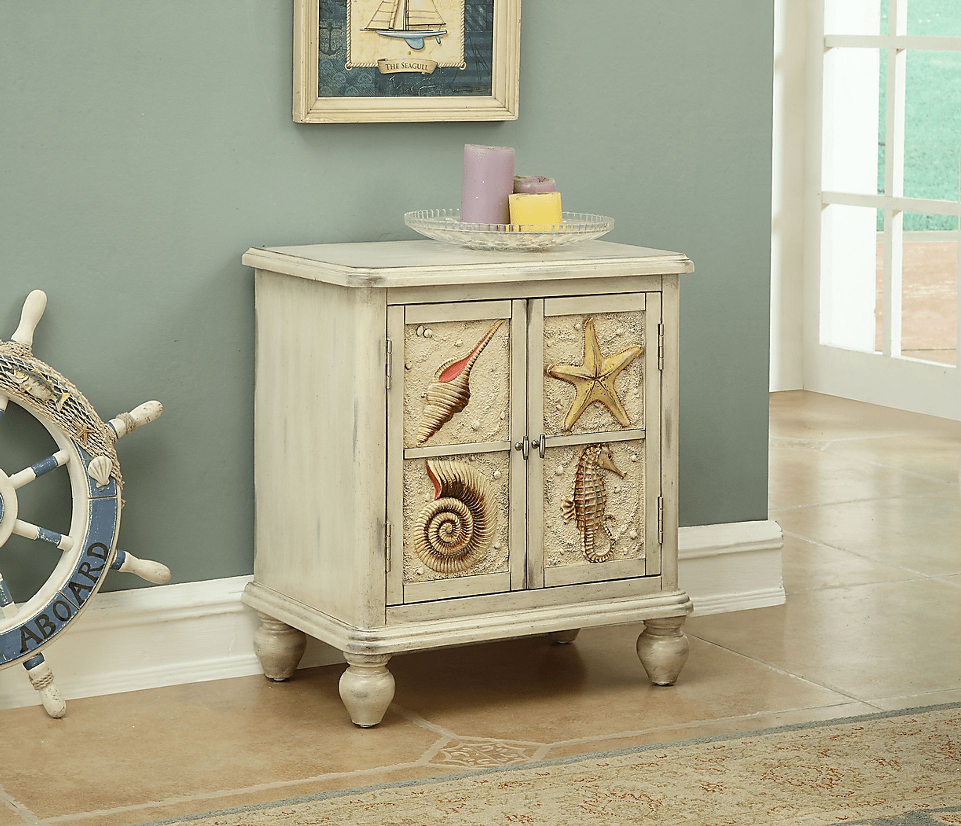 Caye Beach Oatmeal Accent Cabinet - Image 2