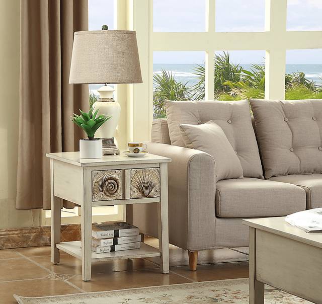 Caye Beach Oatmeal End Table - Thumbnail - Image 2