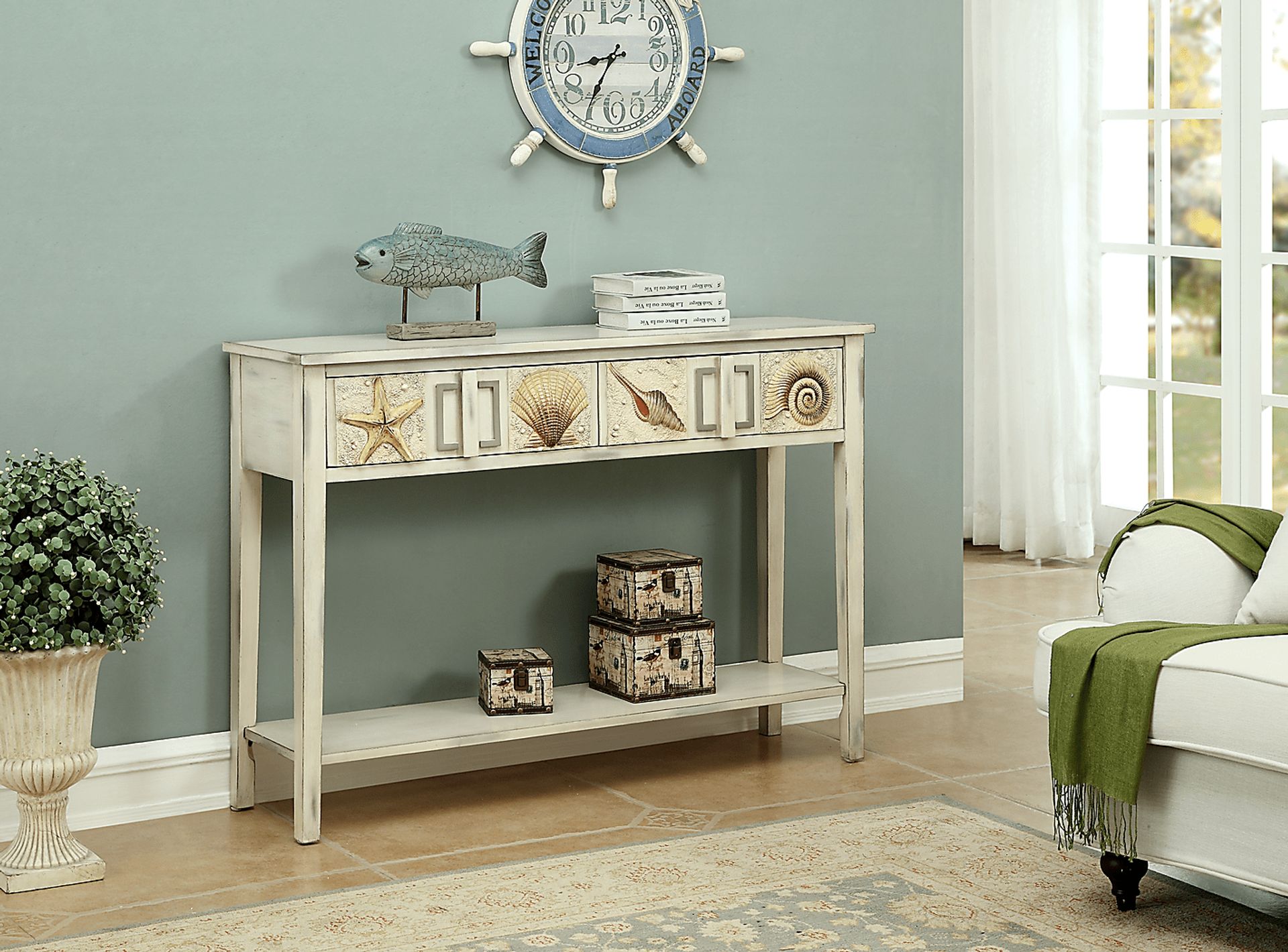 Caye Beach Oatmeal Sofa Table - Image 2