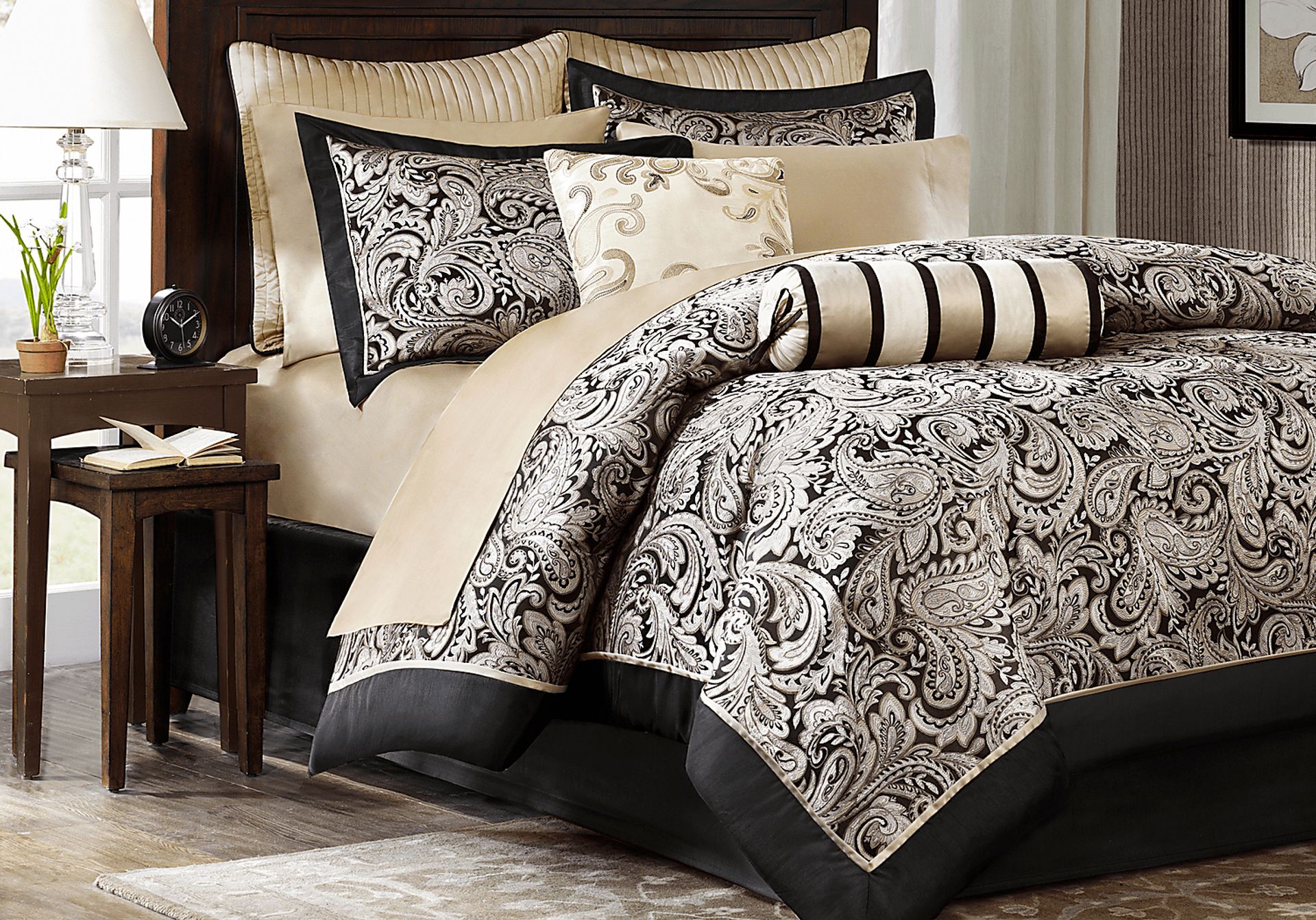 Cayla Black 12 Pc Queen Comforter Set - Image 1