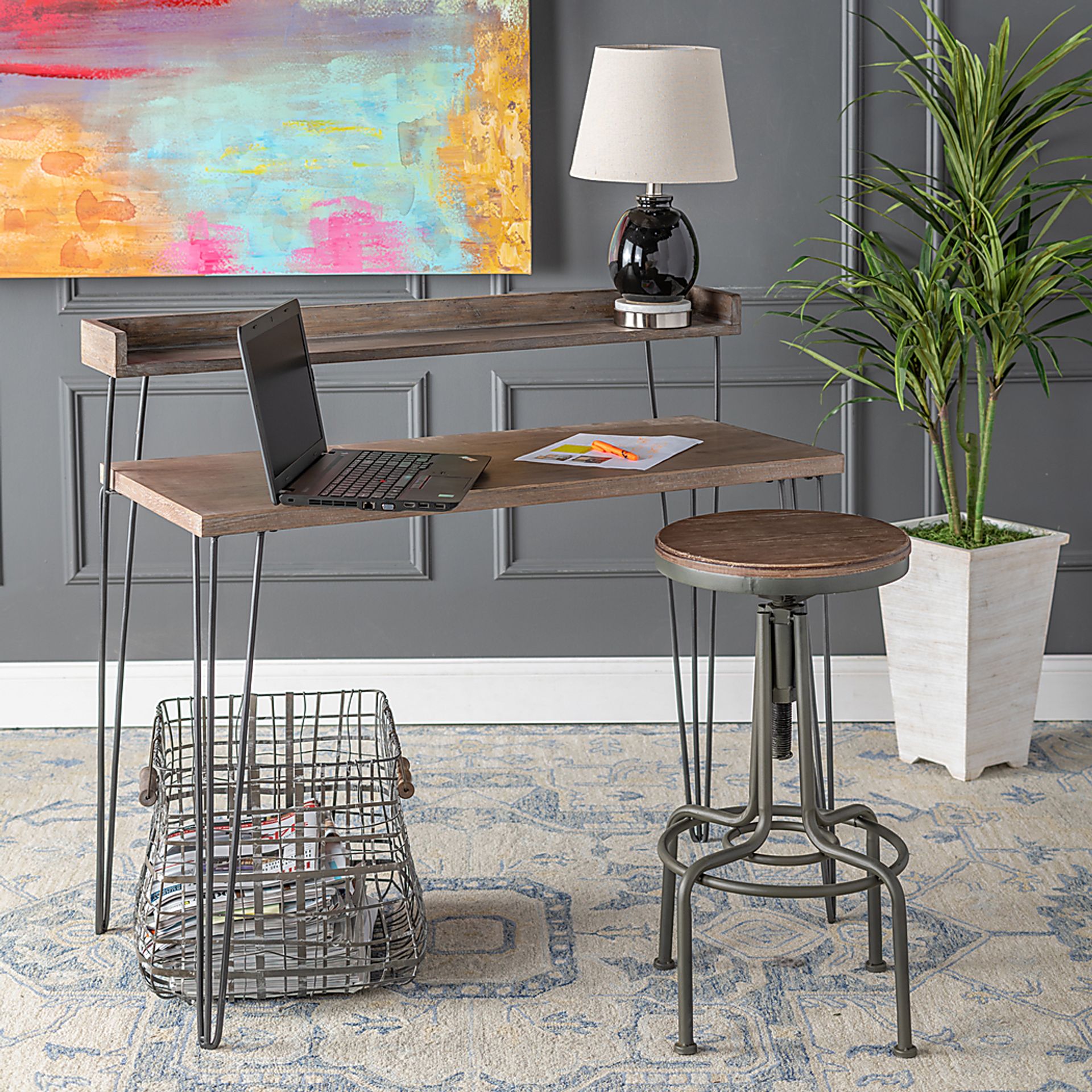 Caylas Brown Desk - Image 5