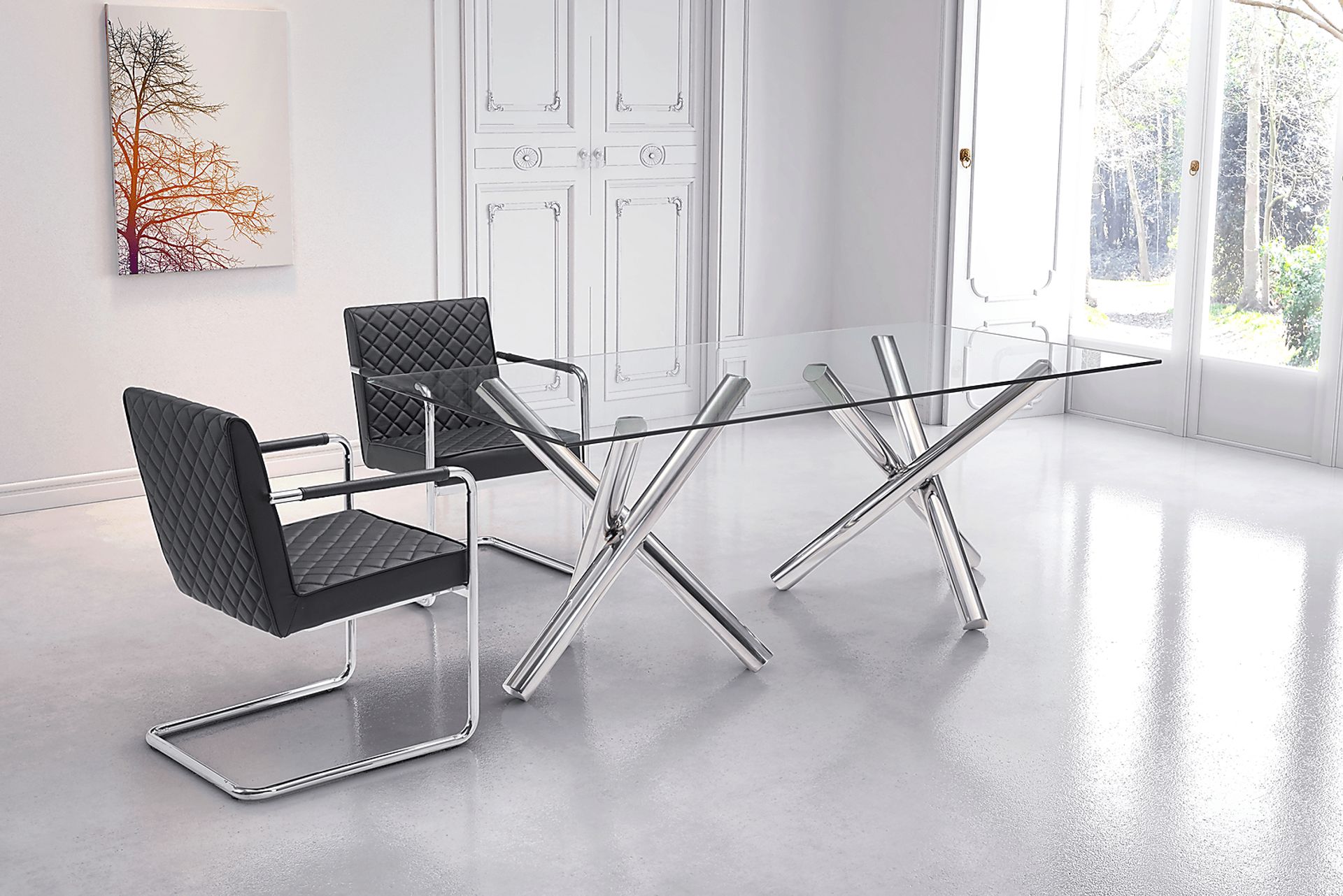 Cayler Black Arm Chairs (Set of 2) - Image 2