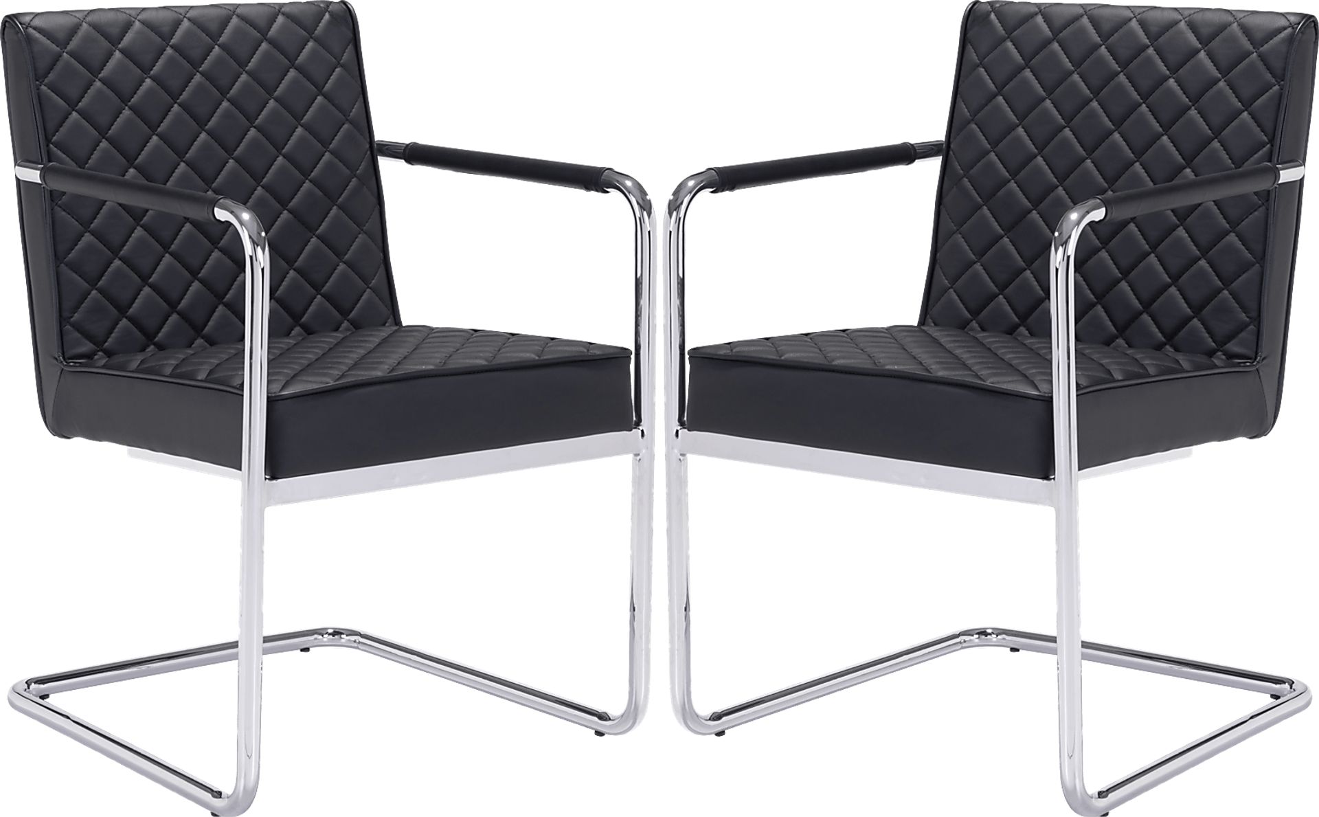 Cayler Black Arm Chairs (Set of 2) - Image 1
