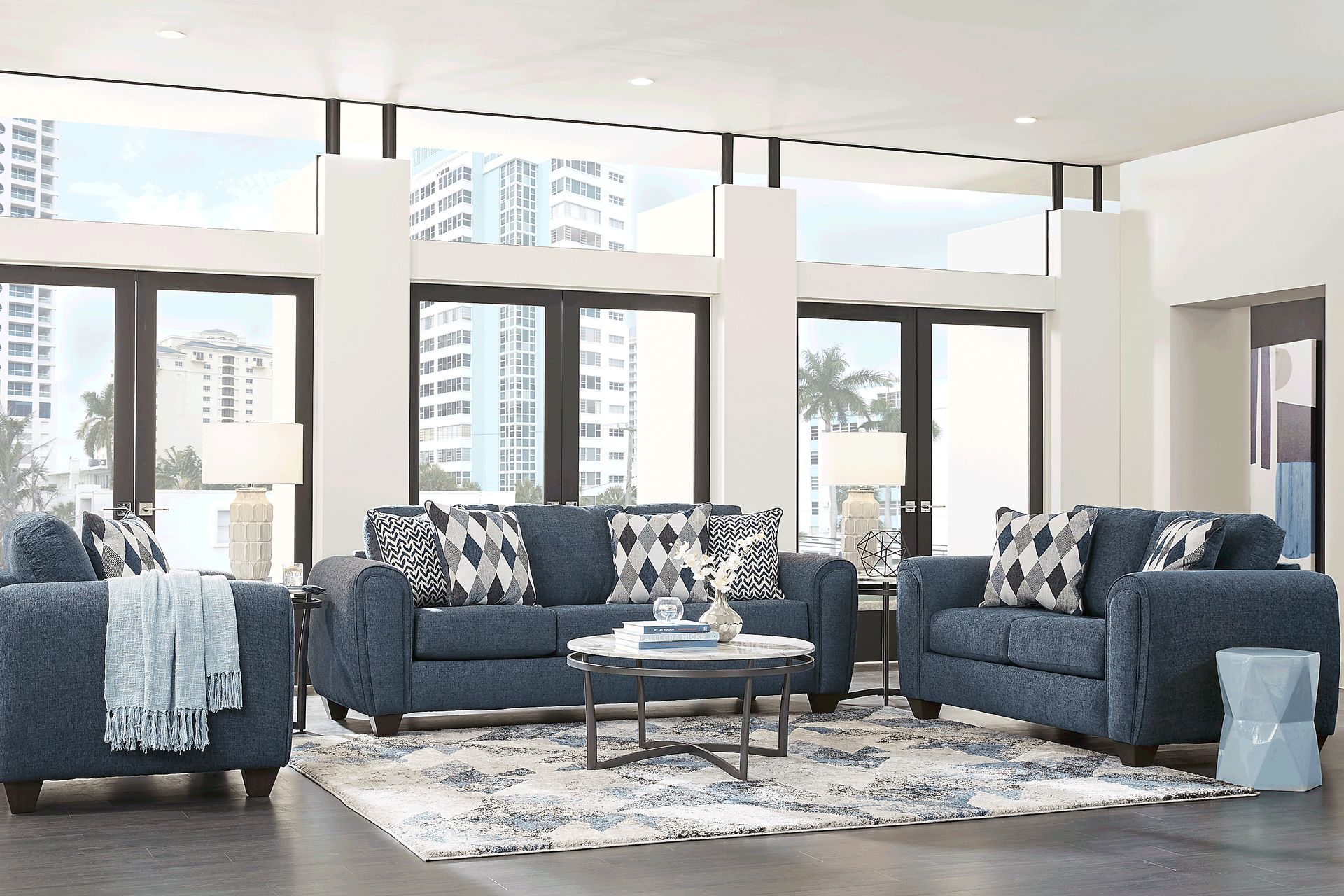 Caylor Falls Denim Loveseat - Image 2