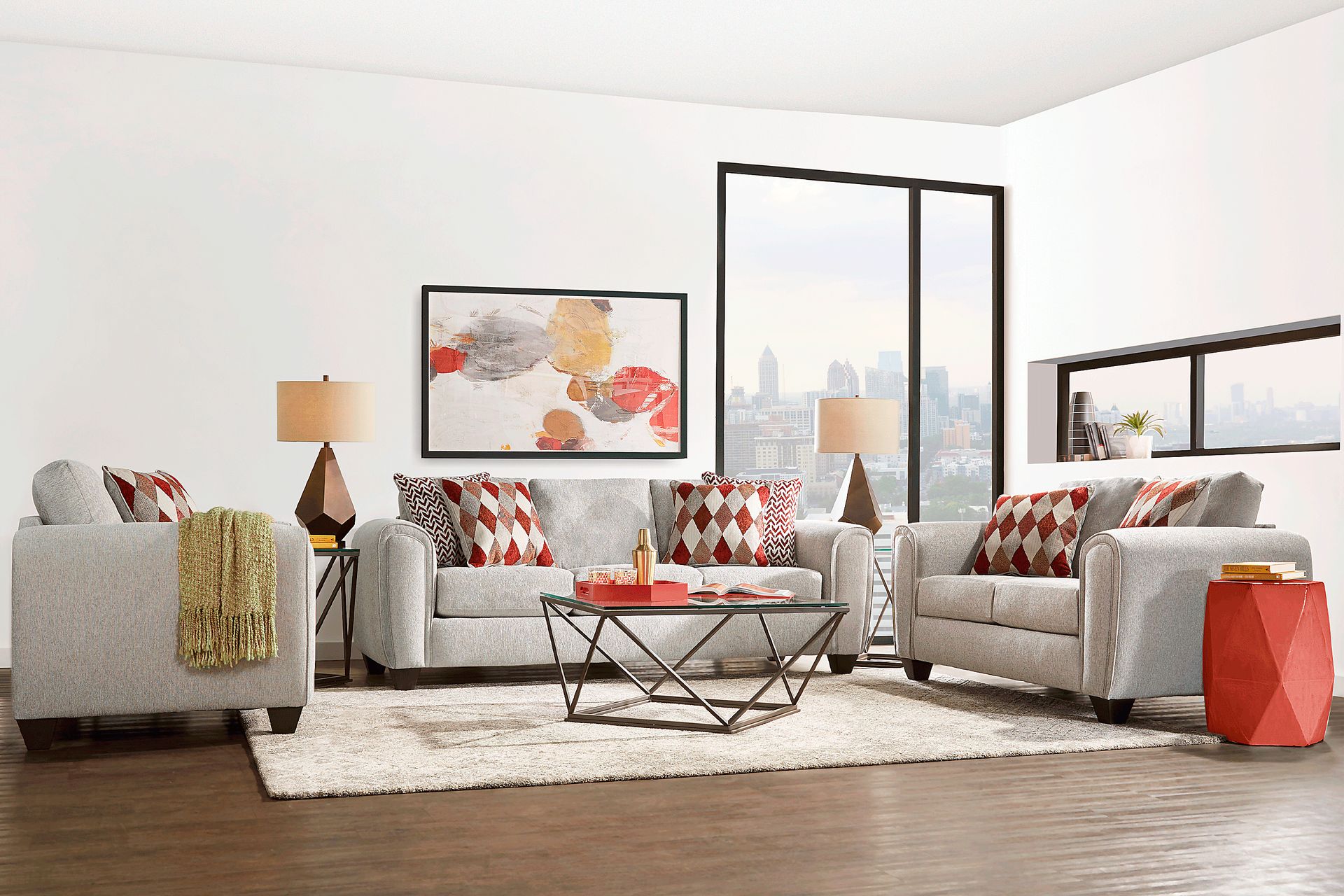 Caylor Falls Dove Gray Sofa - Image 3
