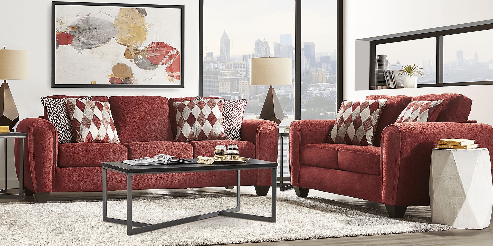 Caylor Falls Ruby 5 Pc Living Room - Image 1