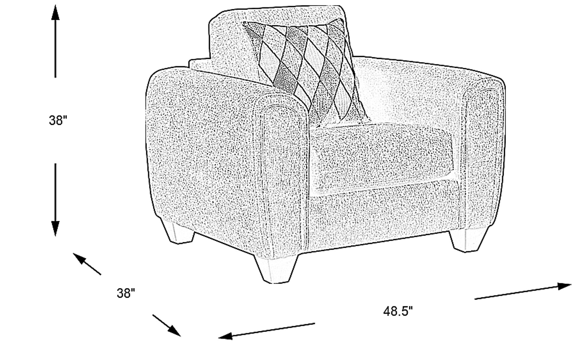 Dimension Image. Please refer to the Dimension Tab on this page for dimension details.