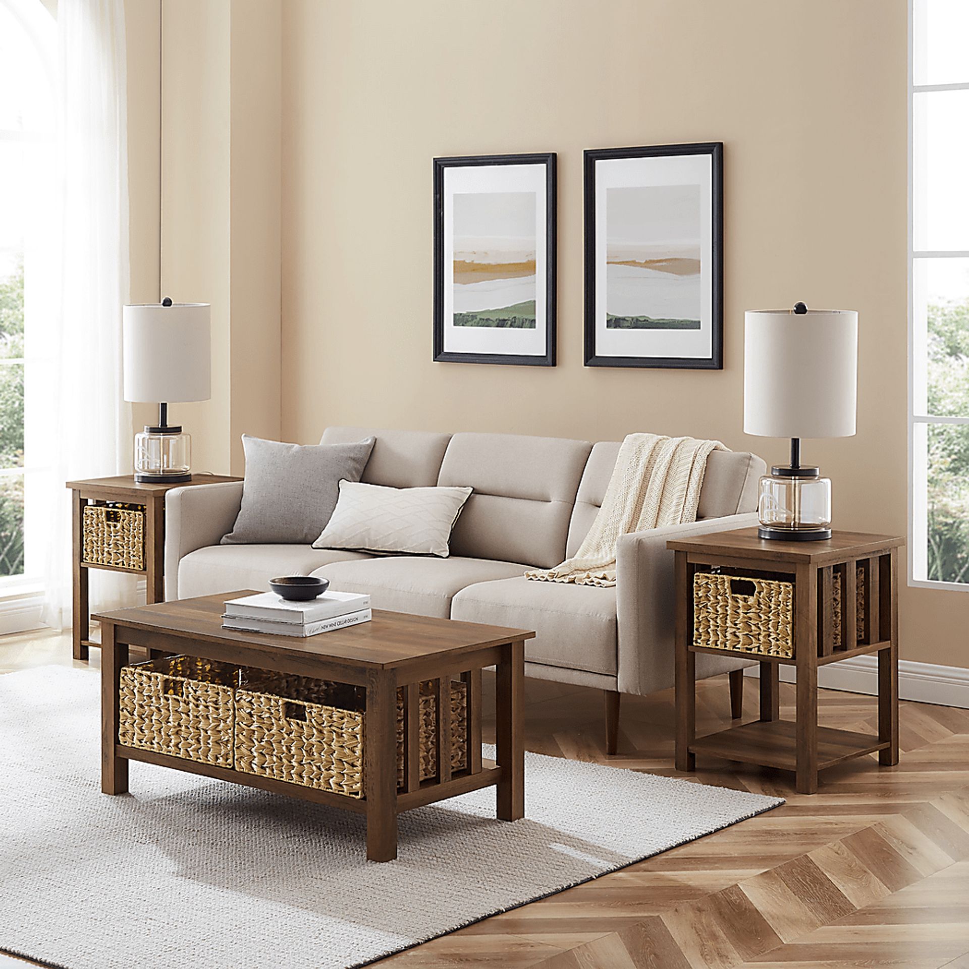 Cayuse Barnwood Cocktail Table Set - Image 2