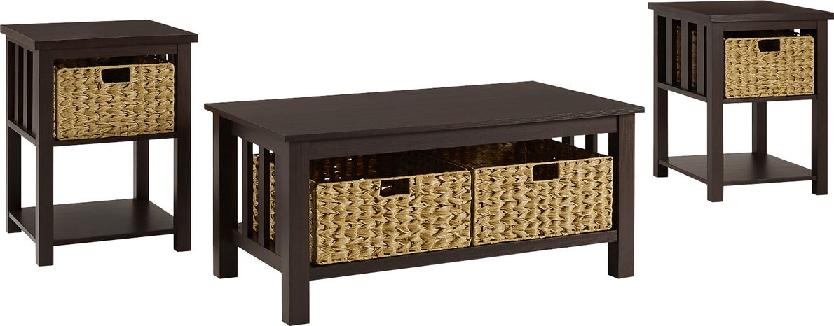 Cayuse Espresso Cocktail Table Set