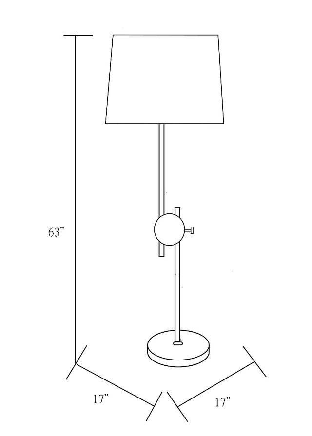Caywood Place Brass Floor Lamp - Thumbnail - Image 8